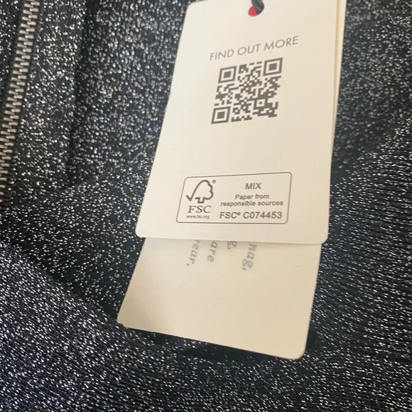 Ted Baker black silver Metallic Tabytha stretch Knit Cross Over Slit dress - Picture 13 of 16